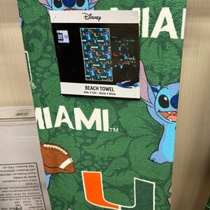 NEW Disney Green Miami Stitch Beach Towel